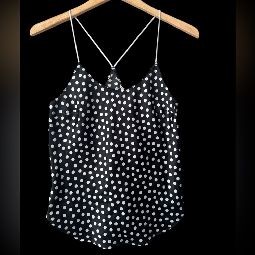 Victoria’s Secret Black & White Polka Dot Satin Camisole XS